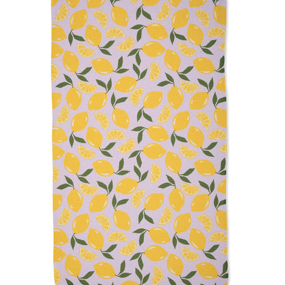 geometry tea towel - sweet lemon