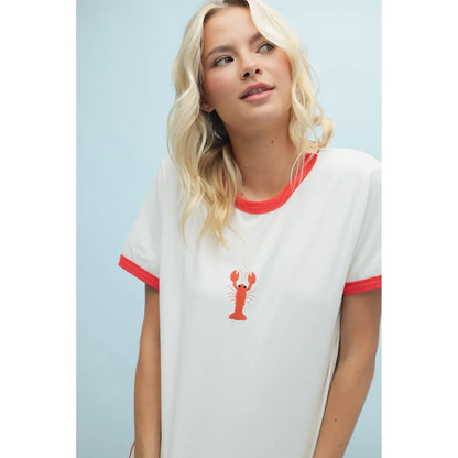 lobster embroidered knit top