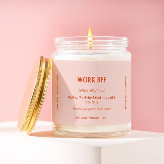 work BFF candle