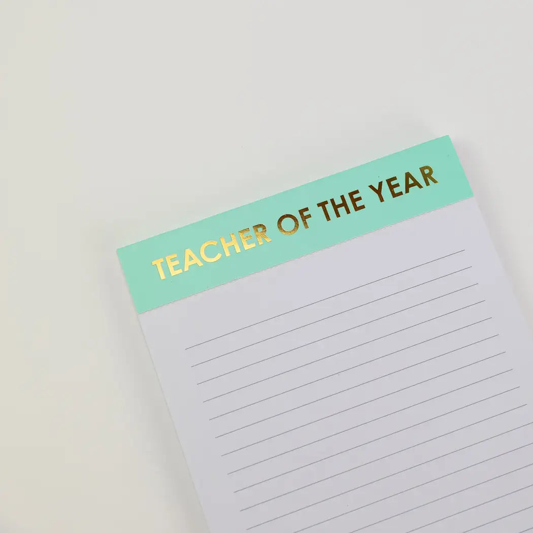 teacher of the year notepad