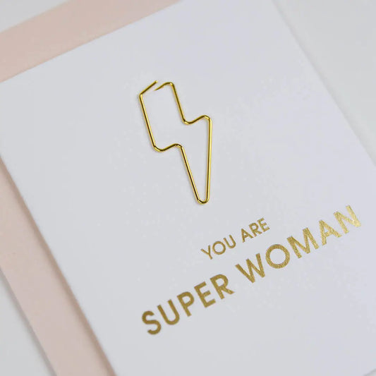 super woman greeting card