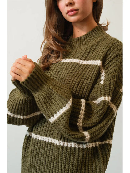 kay super soft olive knit sweater