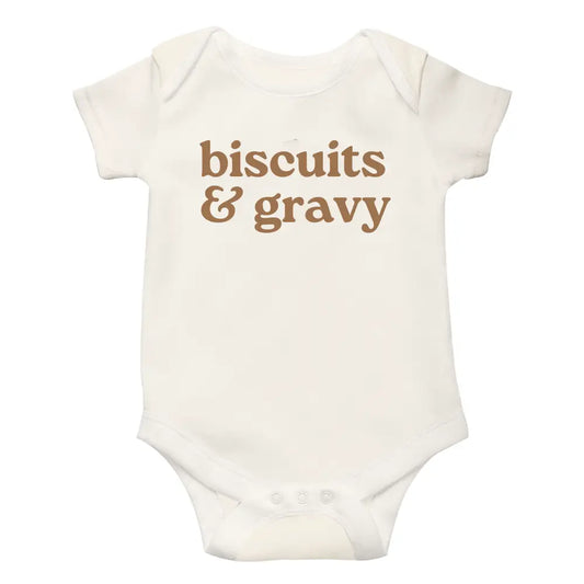 biscuit gravy baby onesie