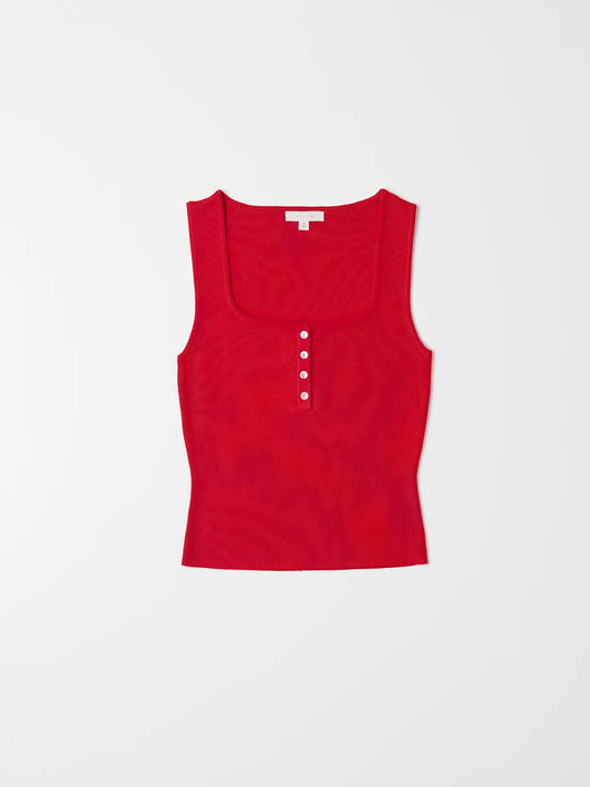 kerrigan sleeveless tank - cherry red