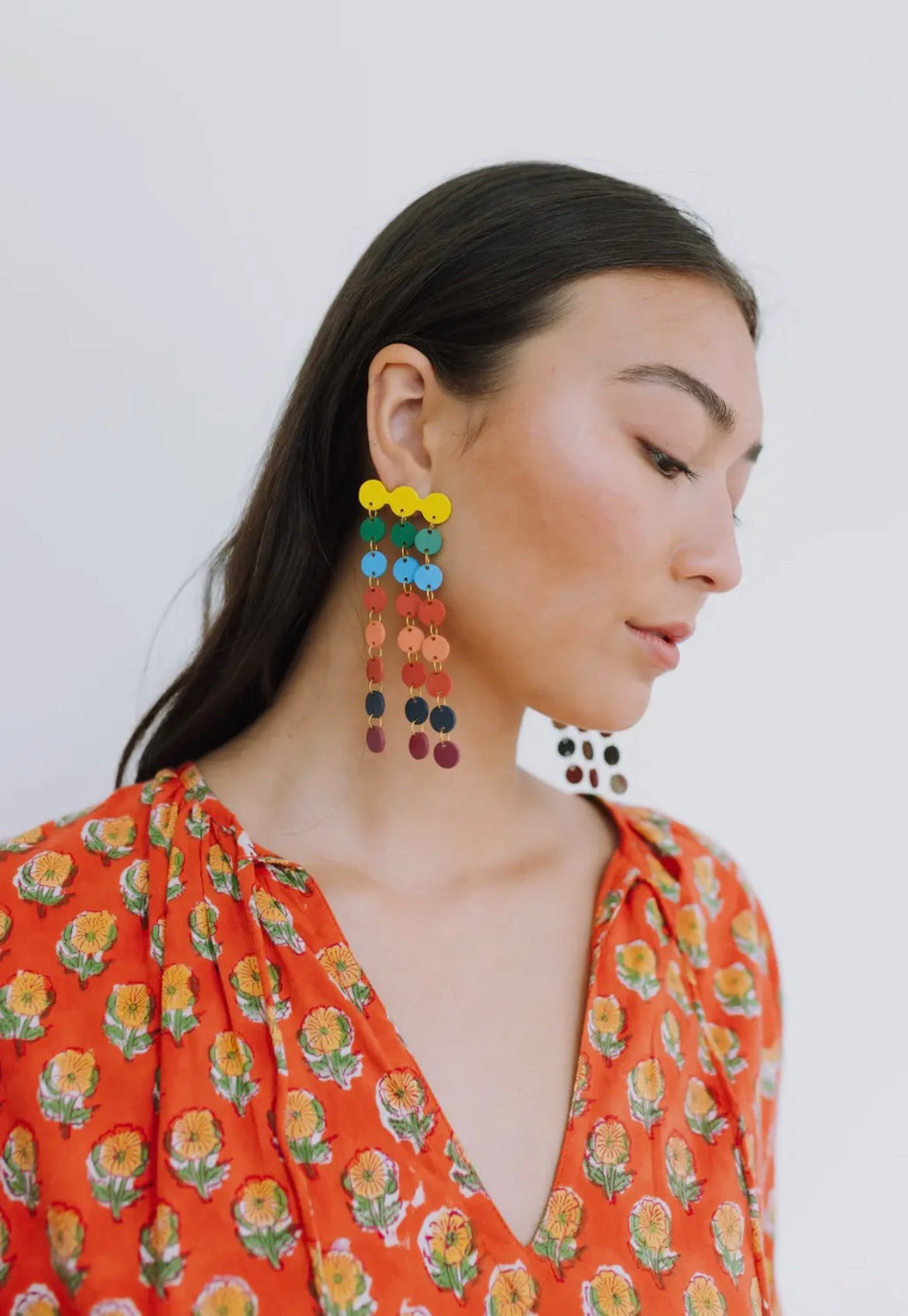 Vail rainbow statement earrings