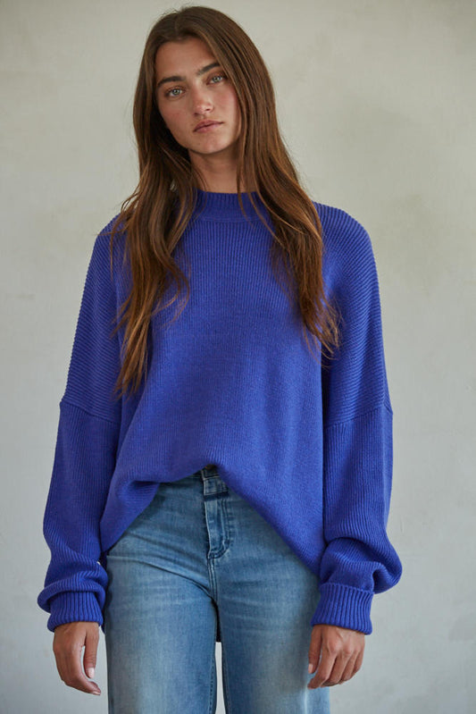 riley loose fit crewneck sweater