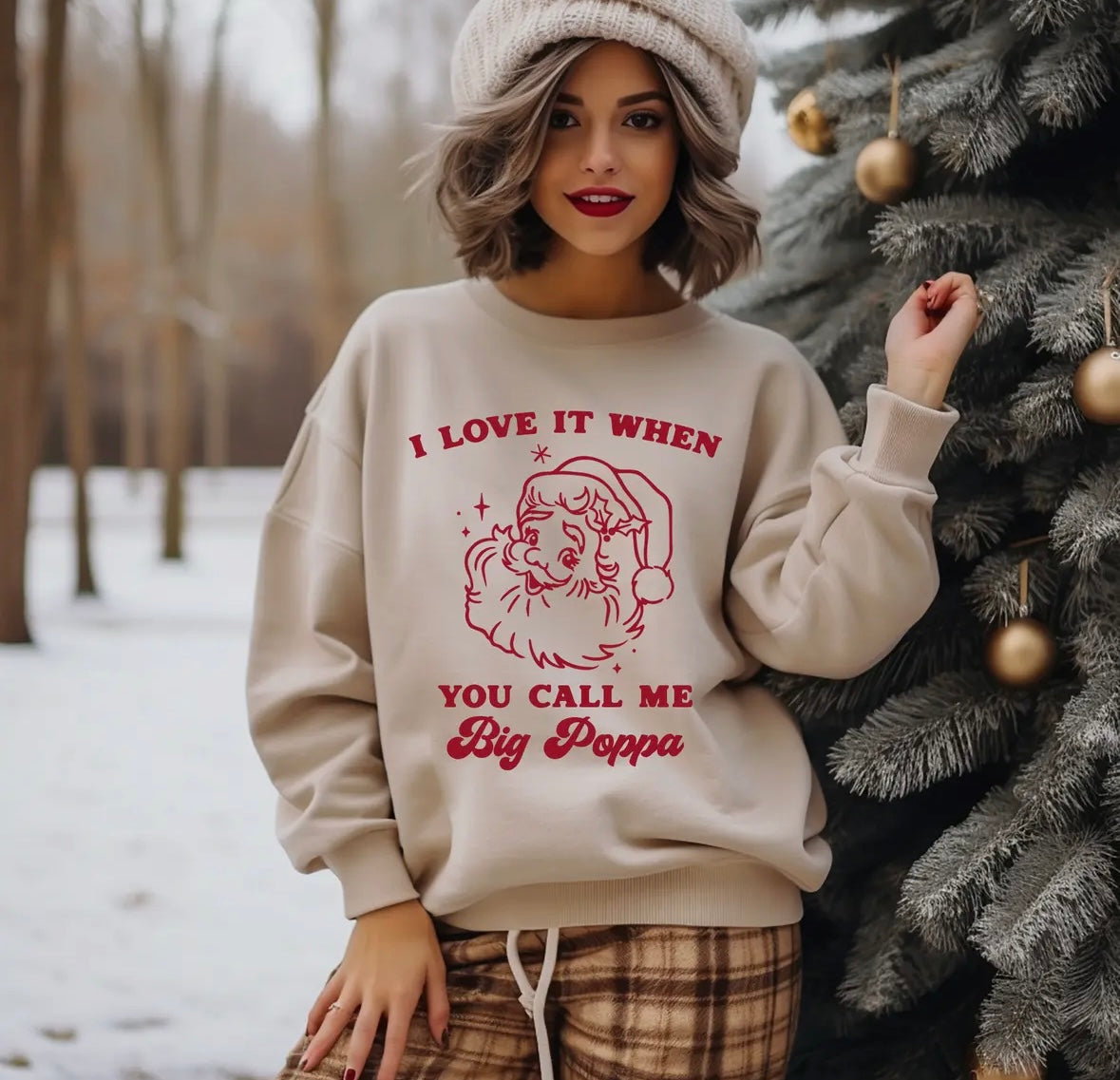 call me big poppa santa sweatshirt