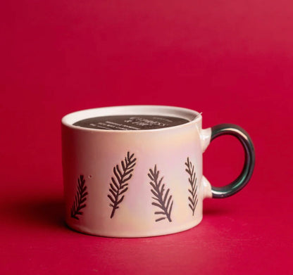 ceramic white mug - cypress & fir 8oz