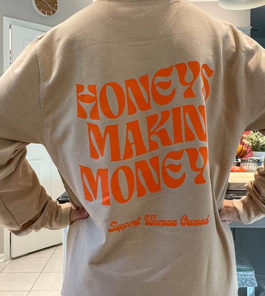 honeys making moneys crewneck sweatshirt