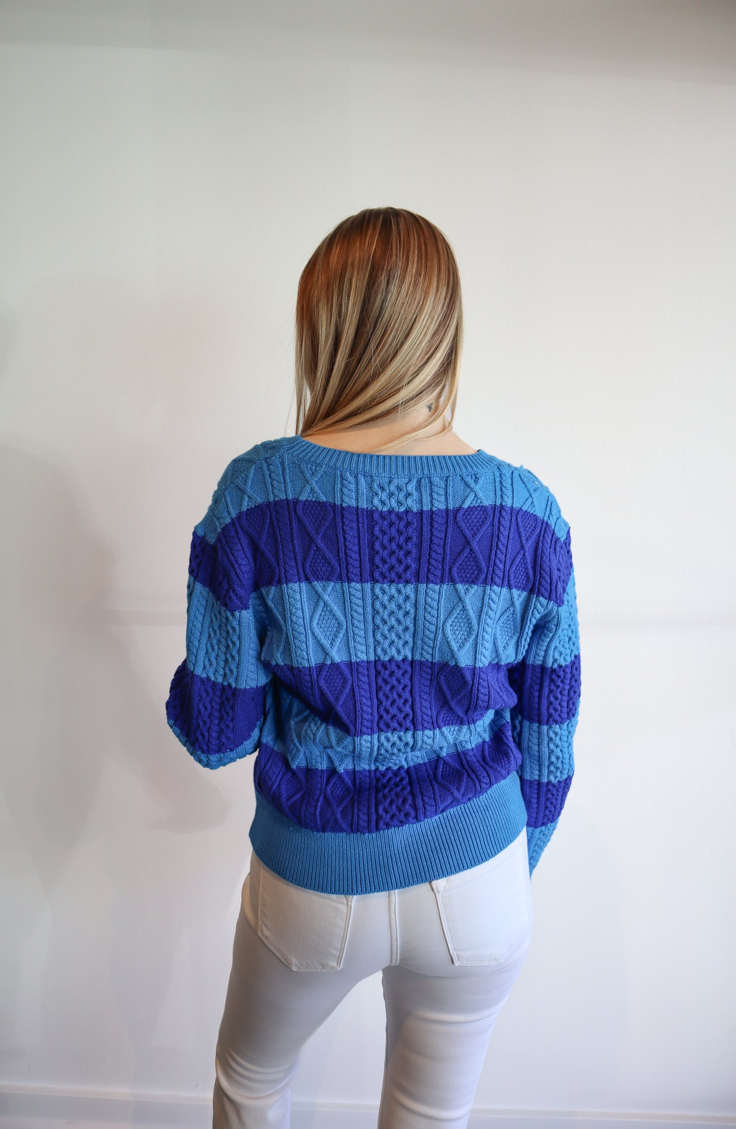betsy cable knit crewneck