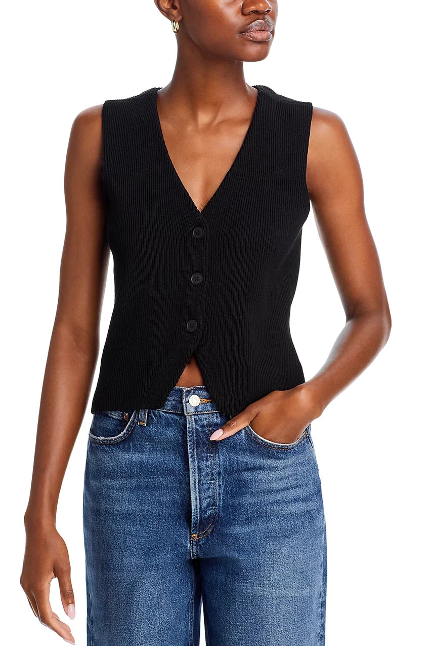 button up v neck black vest, sleeveless layering vest, vest with jeans