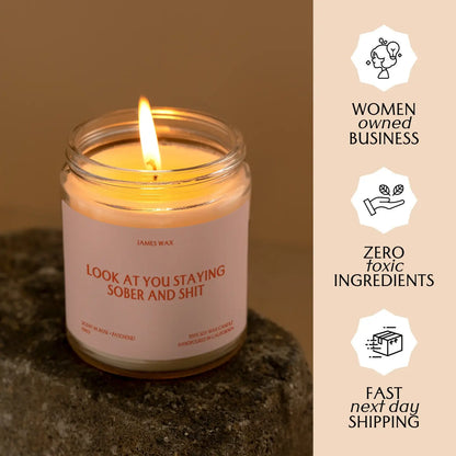 staying sober candle