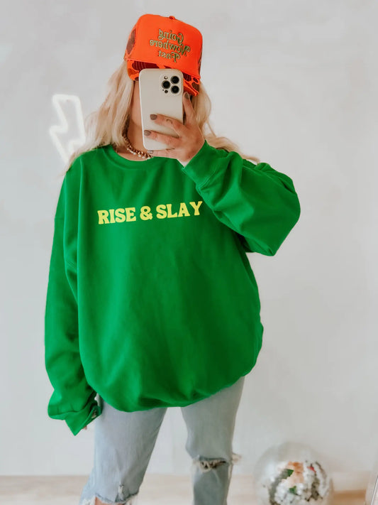rise & slay crewneck sweatshirt