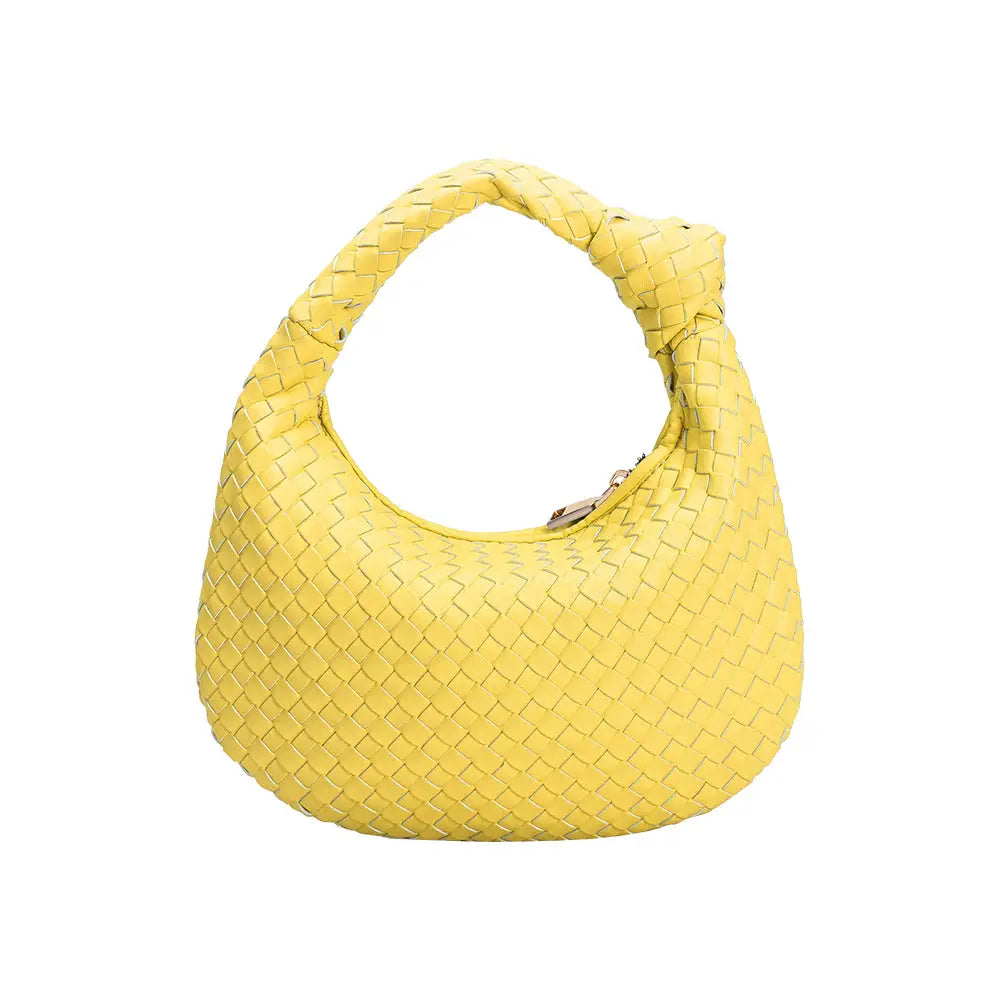 melie bianco recycled small hand bag - yellow