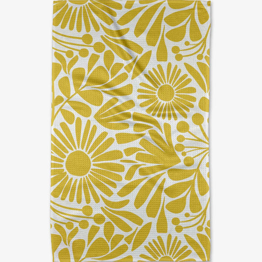 geometry tea towel - sunlit blooms