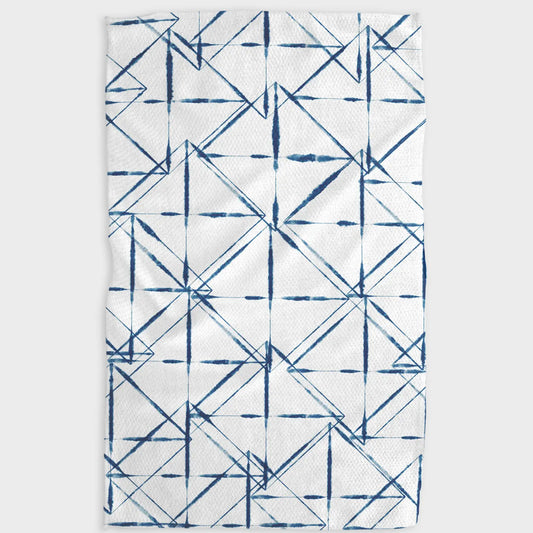 geometry tea towel - glass diamonds