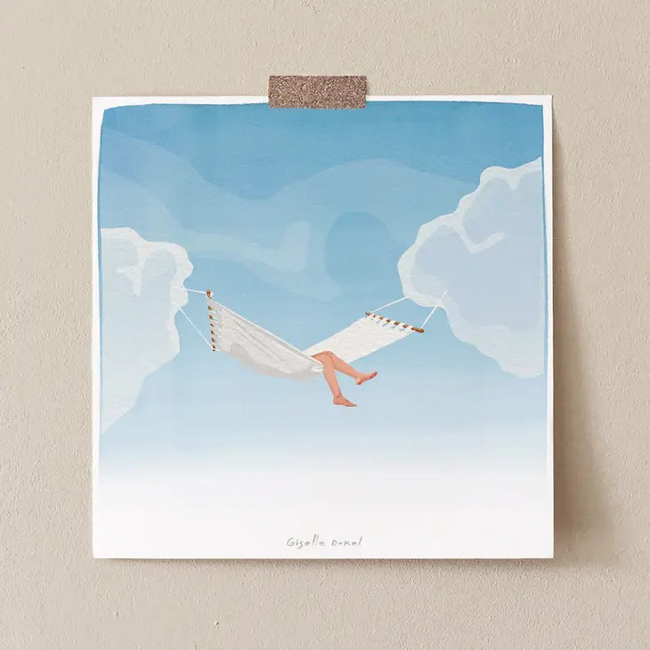 Sleeping in the Clouds print by Giselle Dekel