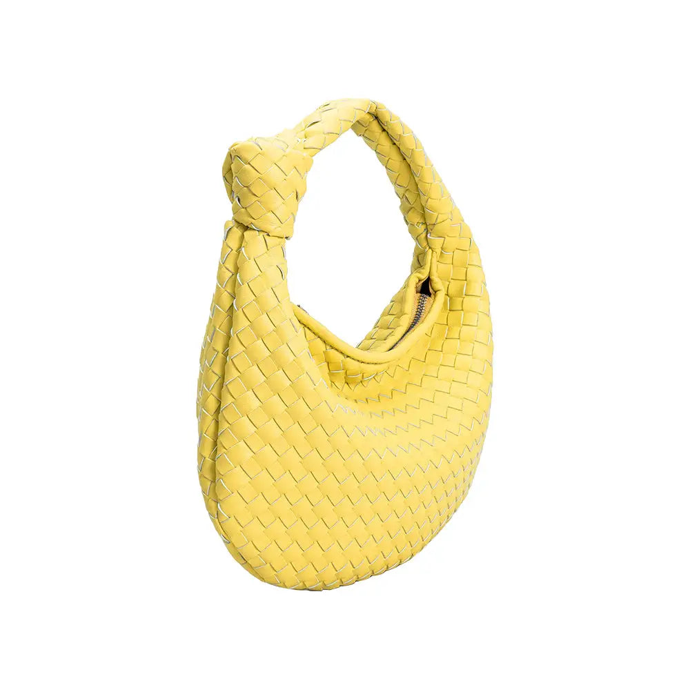 melie bianco recycled small hand bag - yellow