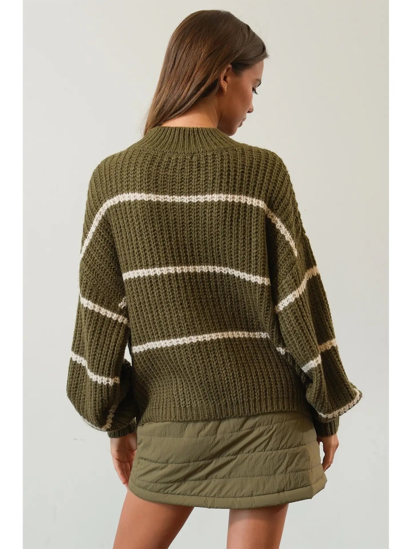 kay super soft olive knit sweater