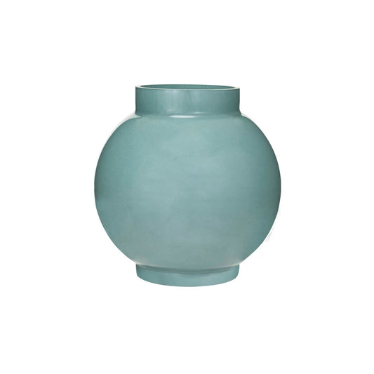 glass vase - oblaque blue
