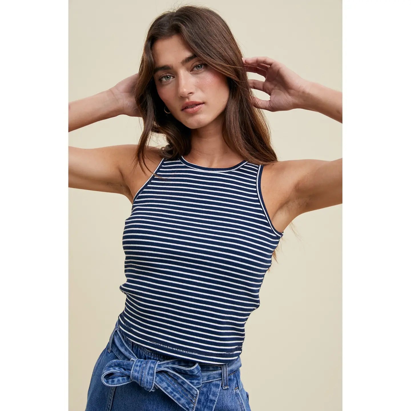jessie striped top - navy
