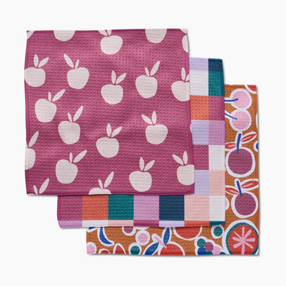 geometry 3 pack dishcloth - autumn party