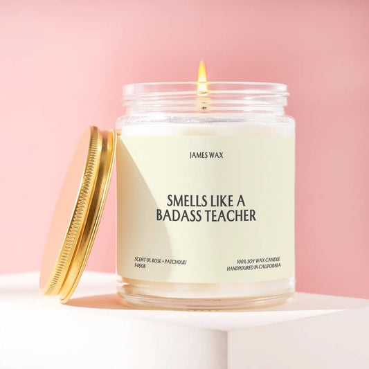 badass teacher candle