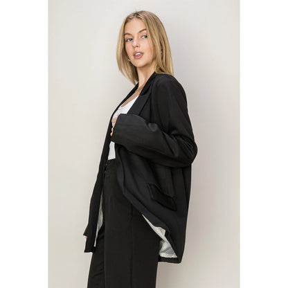 bianca oversized blazer - black