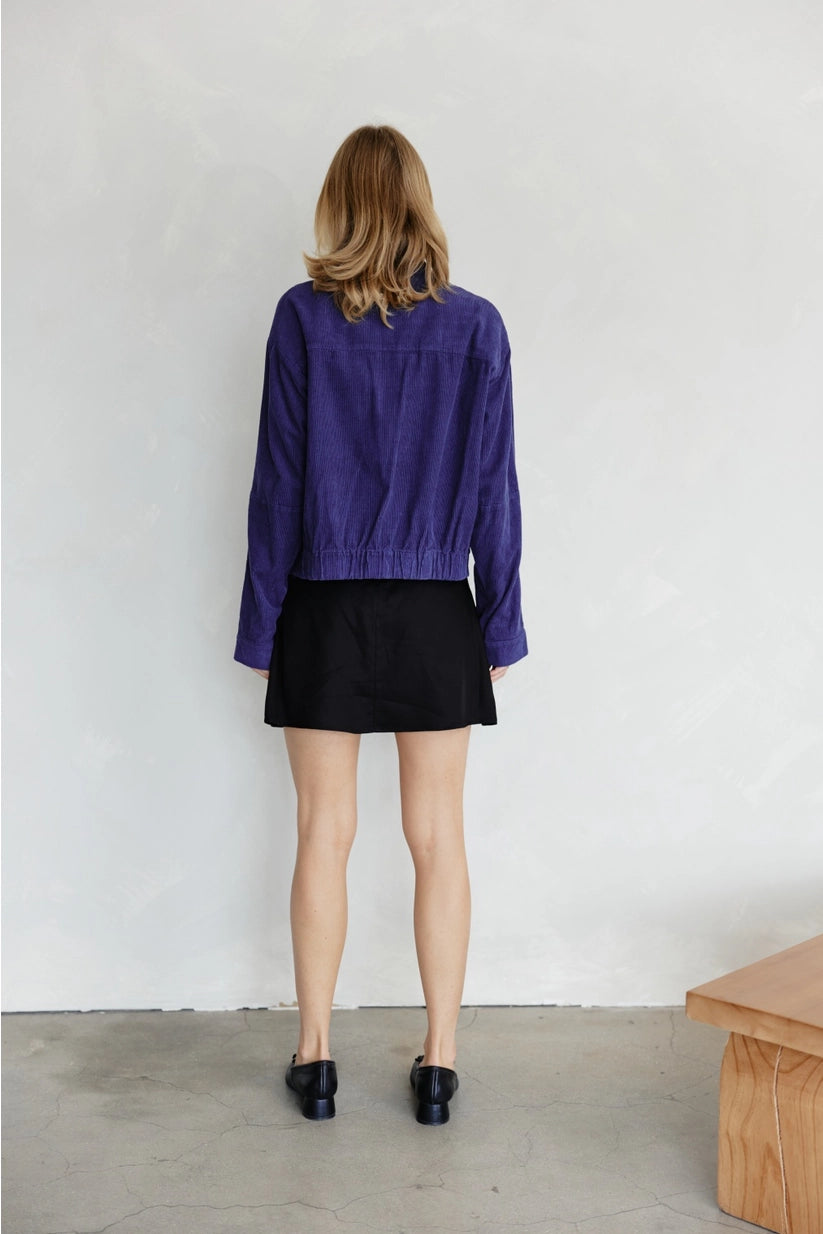 hayden relaxed corduroy jacket - dark purple