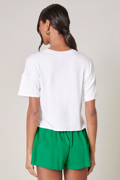 all day every day' jersey tee in white