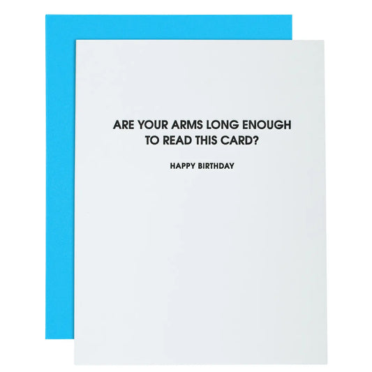 are your arms long enough birthday card
