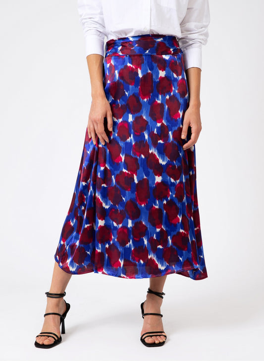 Cory patterned midi skirt