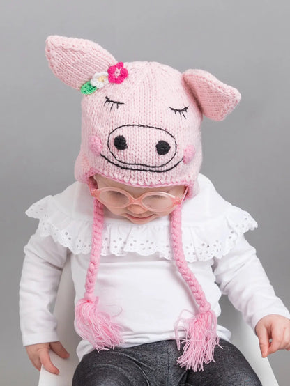 baby piglet beanie hat