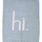 Baby HI Hand Knit Blanket in Blue