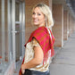 100% Lambswool scarf in red/brown