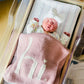 Baby HI Hand Knit Blanket in Pink