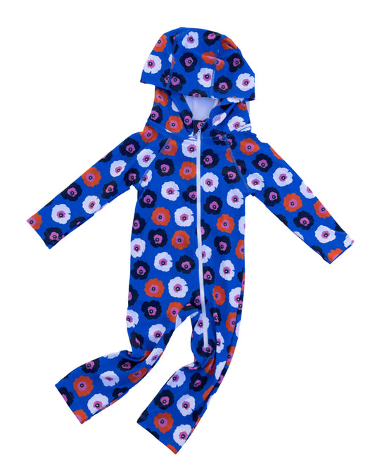 Baby & Toddler SPF 50+ Hooded Sunsuit by Lake Label - color Flower Power