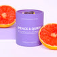Peace & Quiet Crystal Manifestation Candle - Grapefruit Scented with Amethyst