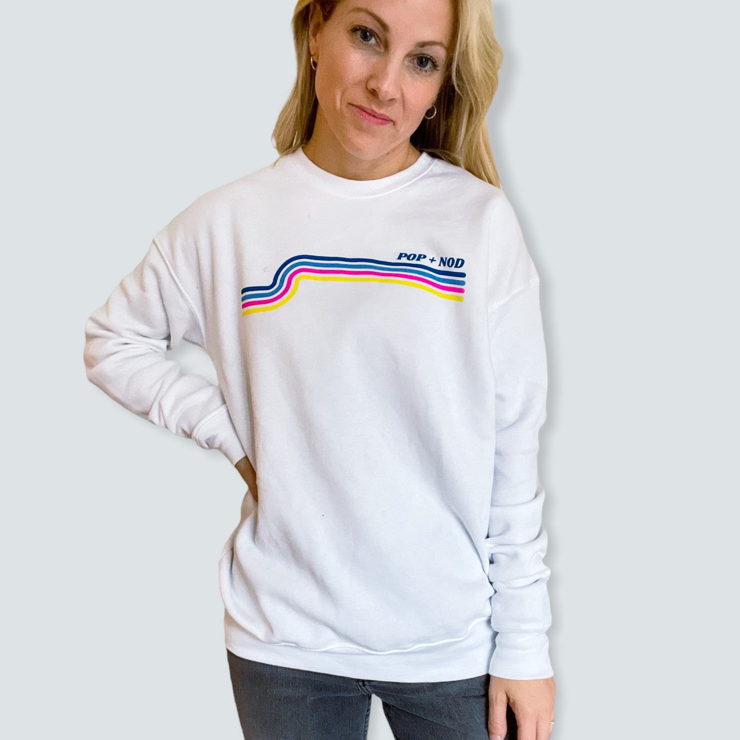 'pop + nod' feel good sweatshirt