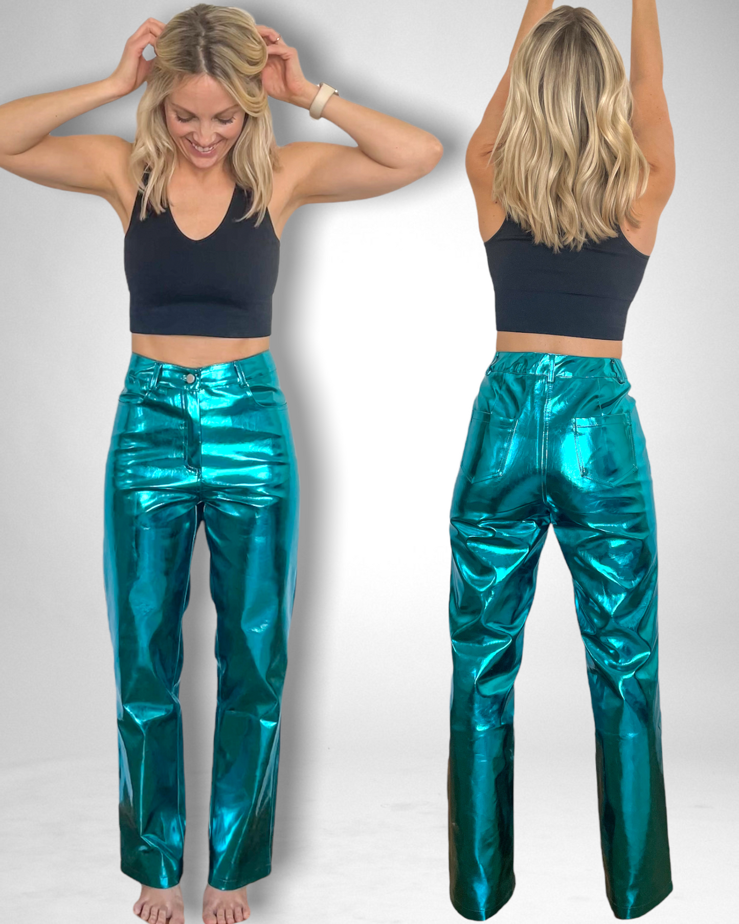 "OMFG" Amy Lynn metallic trouser