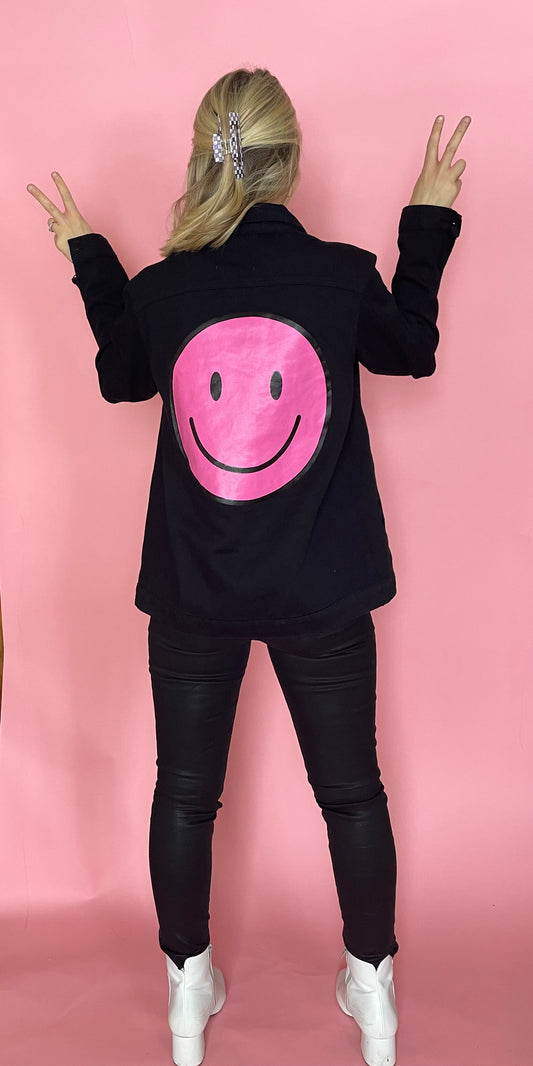 'Live a Little' graphic smiley jacket