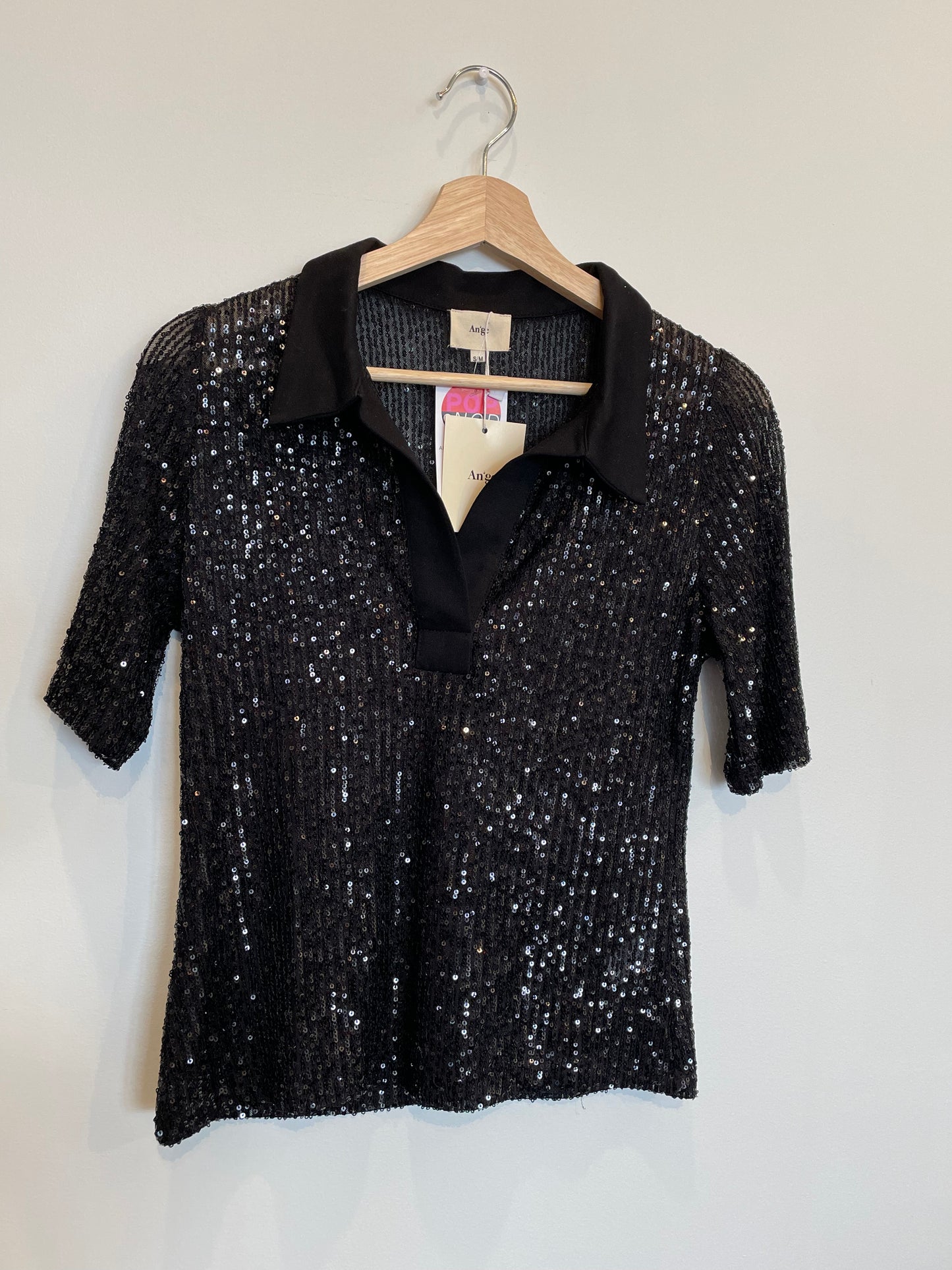 Polo Sequin Top by An'ge