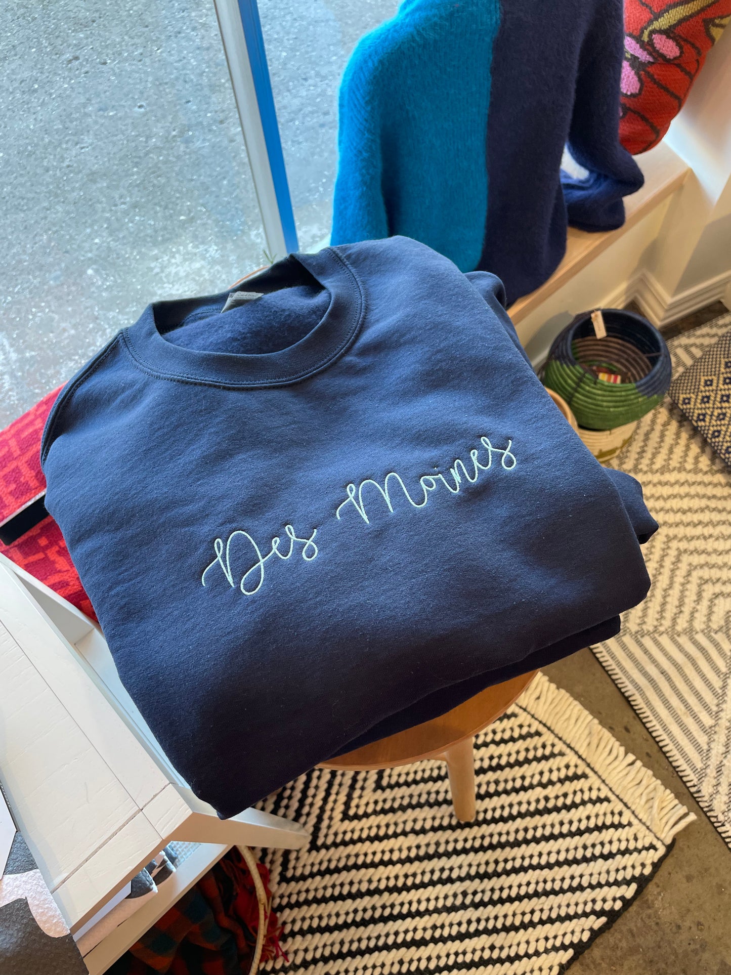 Des Moines embroidered sweatshirt