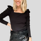 'In a Mood' square ribbed top